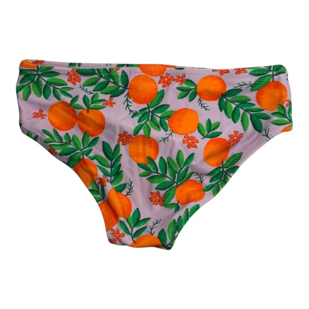 Crewcuts Orange Citrus Print Swimsuit‎ Bottoms Size 8 Lavender Girls NWOT